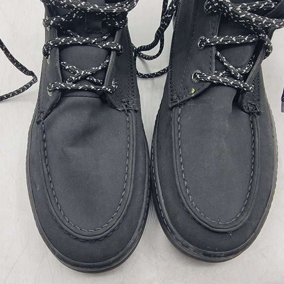 Sperry Juneau Womens 8 Black Gray Winter Boots Faux Fur Casual Comfort STS86817 - Picture 12 of 14